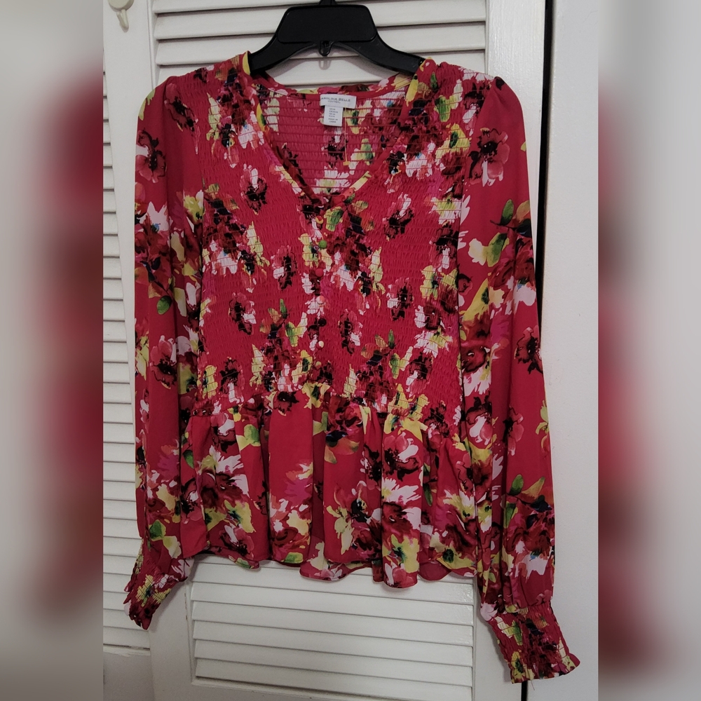 10 for $10 🔥Pink Floral Long Sleeve Blouse Relaxed Fit🔥